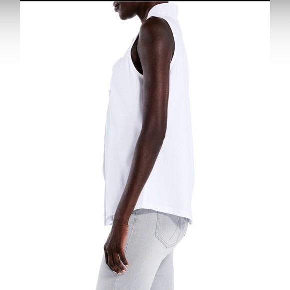 NWOT NIC+ZOE White Ruffled V-Neck Sleeveless Around Tank Top Size Small - Picture 3 of 11